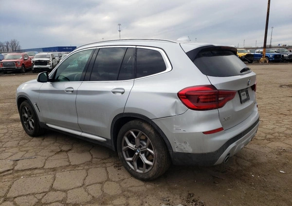 BMW X3 cena 69000 przebieg: 48658, rok produkcji 2021 z Szczytna małe 67